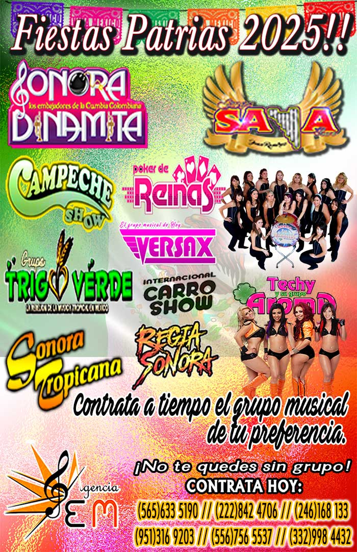 Contratacion de grupos para festejos